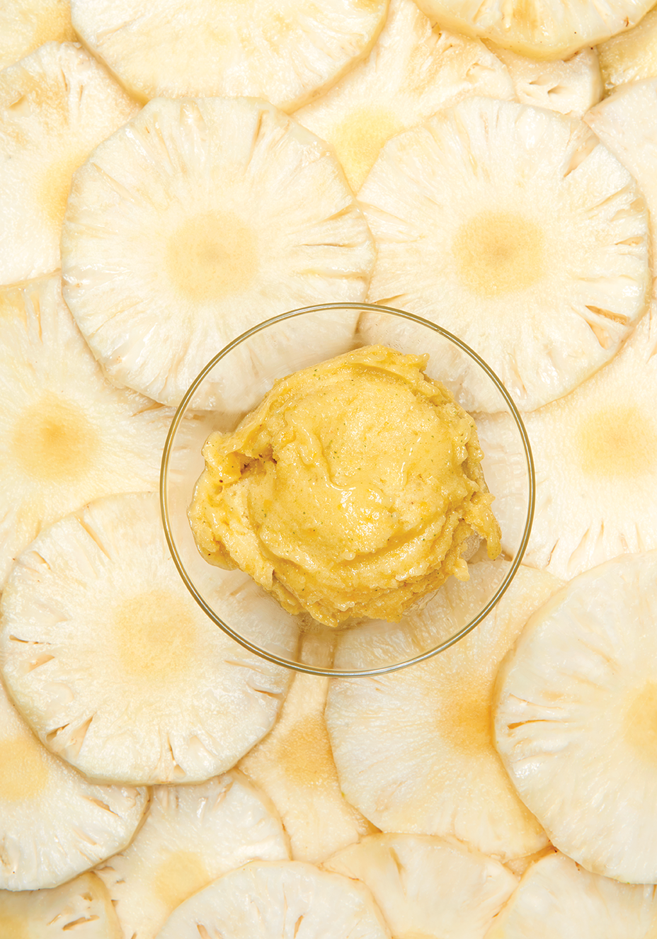 Delícia levinha de abacaxi e gengibre