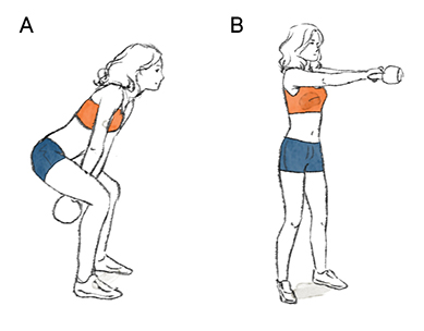 balanço-kettlebell balanço com kettlebell
