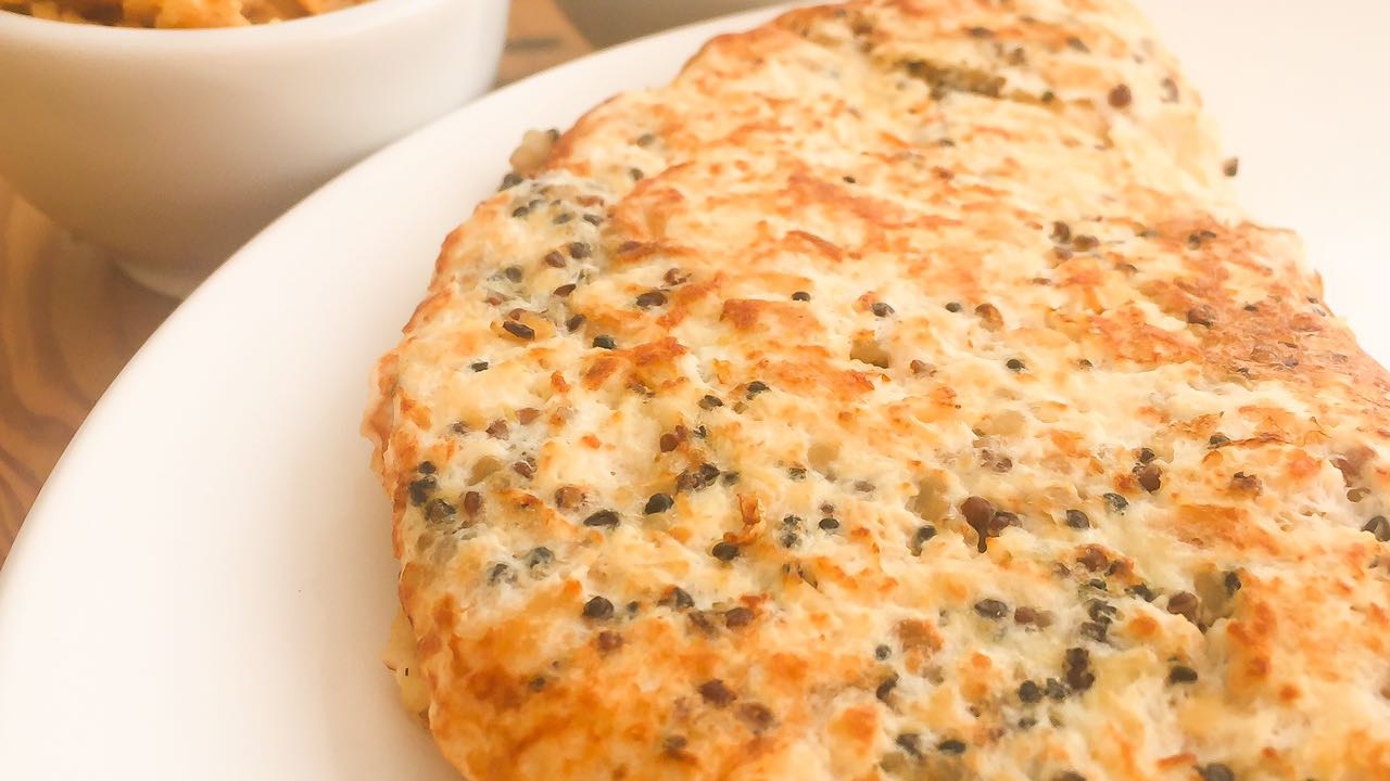 Omelete de frango com clara e quinua