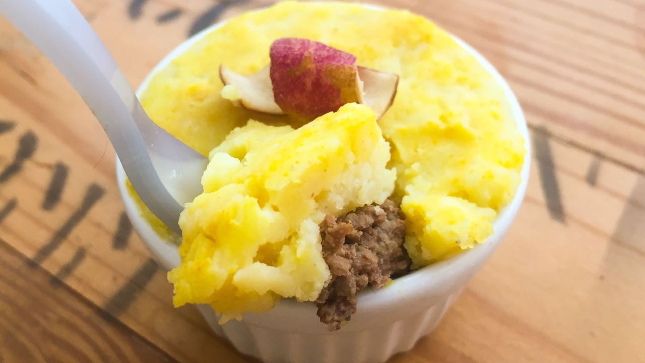 Escondidinho de batata-doce e carne moída