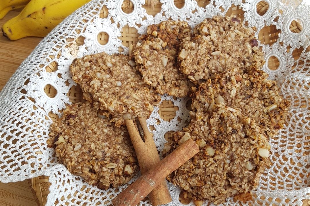 Cookie de banana e canela