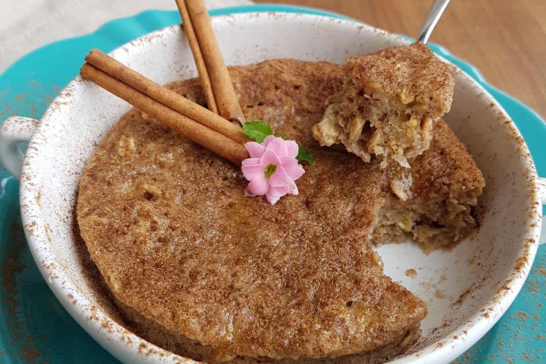 Bolo de banana de micro-ondas