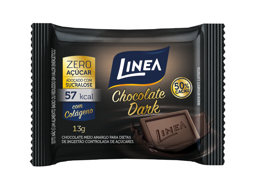 Deu vontade de um chocolate antes do almoço? Aposte no sabor do Chocolate Dark Linea.