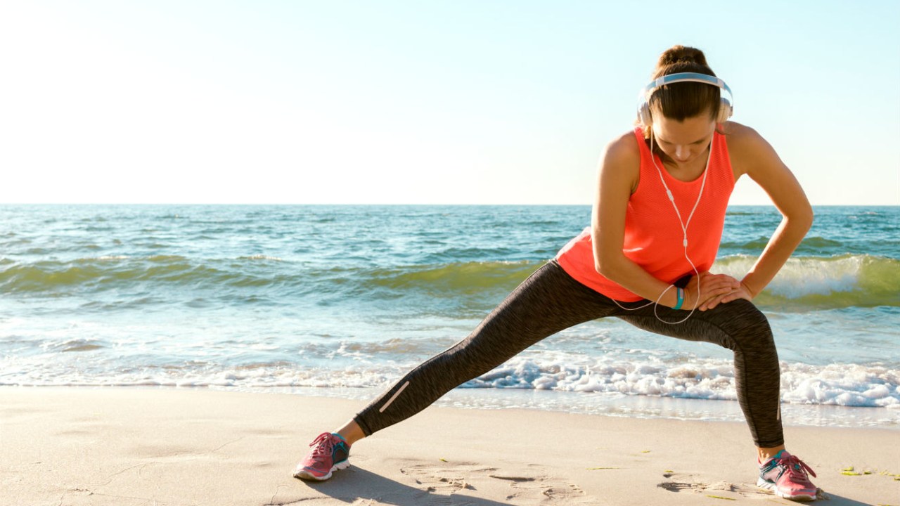 Exercícios na praia