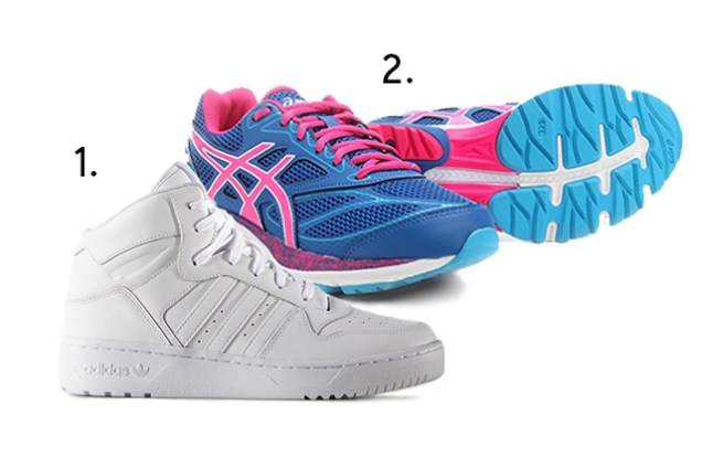 1. <span style="font-weight:400;">Tênis M Attitude Revive, <a href="https://www.adidas.com.br/tenis-m-attitude-revive/S75197.html" target="_blank" rel="noopener">Adidas Originals</a>, de R$ 450 por R$ 200; 2. </span><span style="font-weight:400;">Tênis <a href="https://www.asics.com.br/tenis-asics-gel-pulse-8-a-feminino-pink+preto-D18-1405-492#features" target="_blank" rel="noopener">Asics</a> Gel Pulse 8, para corrida, de R$ 450 por R$ 349 (preços pesquisados em janeiro de 2018).</span><span style="font-weight:400;"> </span> 1. <span style="font-weight:400;">Tênis M Attitude Revive, <a href="https://www.adidas.com.br/tenis-m-attitude-revive/S75197.html" target="_blank" rel="noopener">Adidas Originals</a>, de R$ 450 por R$ 200; 2. </span><span style="font-weight:400;">Tênis <a href="https://www.asics.com.br/tenis-asics-gel-pulse-8-a-feminino-pink+preto-D18-1405-492#features" target="_blank" rel="noopener">Asics</a> Gel Pulse 8, para corrida, de R$ 450 por R$ 349 (preços pesquisados em janeiro de 2018).</span><span style="font-weight:400;"> </span>