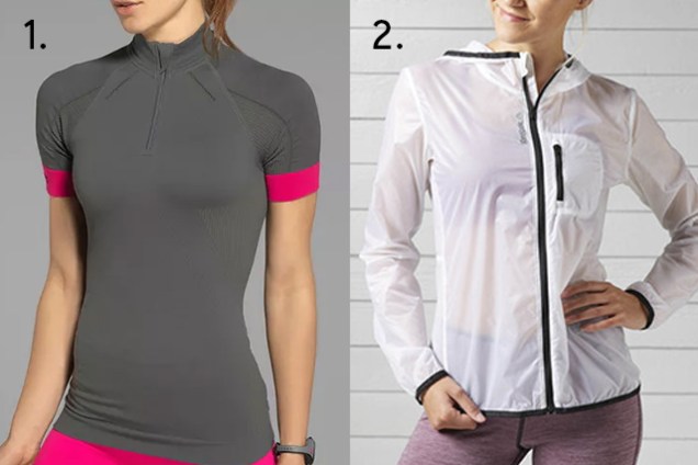 1. <span style="font-weight:400;">Camiseta para ciclismo, <a href="https://www.lupo.com.br/camiseta-lupo-af-cycle-women-71628-001/p" target="_blank" rel="noopener">Lupo</a>, de R$ 211 por R$ 148; 2. </span><span style="font-weight:400;">Jaqueta corta-vento, <a href="https://www.reebok.com.br/jaqueta%20quebra%20vento%20running%20essentials/BK6462.html" target="_blank" rel="noopener">Reebok</a>, de R$ 299 por R$ 160 (preços pesquisados em janeiro de 2018).</span> 1. <span style="font-weight:400;">Camiseta para ciclismo, <a href="https://www.lupo.com.br/camiseta-lupo-af-cycle-women-71628-001/p" target="_blank" rel="noopener">Lupo</a>, de R$ 211 por R$ 148; 2. </span><span style="font-weight:400;">Jaqueta corta-vento, <a href="https://www.reebok.com.br/jaqueta%20quebra%20vento%20running%20essentials/BK6462.html" target="_blank" rel="noopener">Reebok</a>, de R$ 299 por R$ 160 (preços pesquisados em janeiro de 2018).</span>