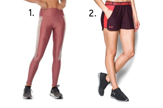1. <span style="font-weight:400;">Legging, <a href="https://www.wefitstore.com.br/legging-most-rose/p" target="_blank" rel="noopener">We Fit</a>, de R$ 269 por R$ 90; 2. </span><span style="font-weight:400;">Short, <a href="https://www.underarmour.com.br/pt-br/short-ua-play-up-2.0---feminino/1292231.html" target="_blank" rel="noopener">Under Armour</a>, de R$ 100 por R$ 50 (preços pesquisados em janeiro de 2018).</span> 1. <span style="font-weight:400;">Legging, <a href="https://www.wefitstore.com.br/legging-most-rose/p" target="_blank" rel="noopener">We Fit</a>, de R$ 269 por R$ 90; 2. </span><span style="font-weight:400;">Short, <a href="https://www.underarmour.com.br/pt-br/short-ua-play-up-2.0---feminino/1292231.html" target="_blank" rel="noopener">Under Armour</a>, de R$ 100 por R$ 50 (preços pesquisados em janeiro de 2018).</span>