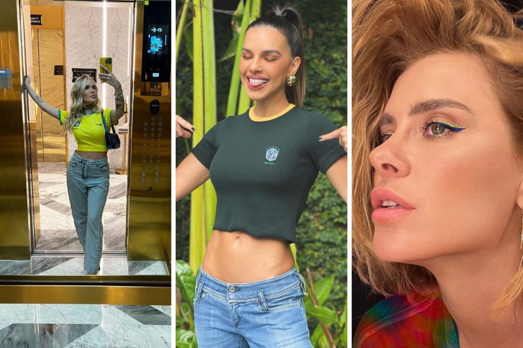 Fotomontagem com imagens da Karoline Lima Mariana Rios e Carolina Dieckmann