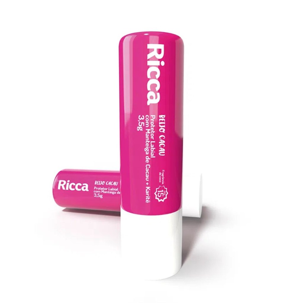 Ricca Protetor Labial com Manteiga de Cacau + Karite Fps 15