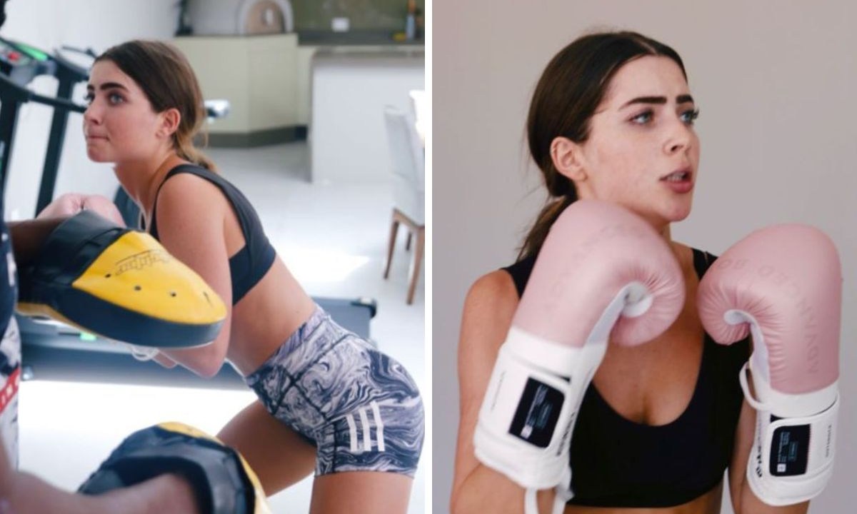 Jade Picon treinando boxe