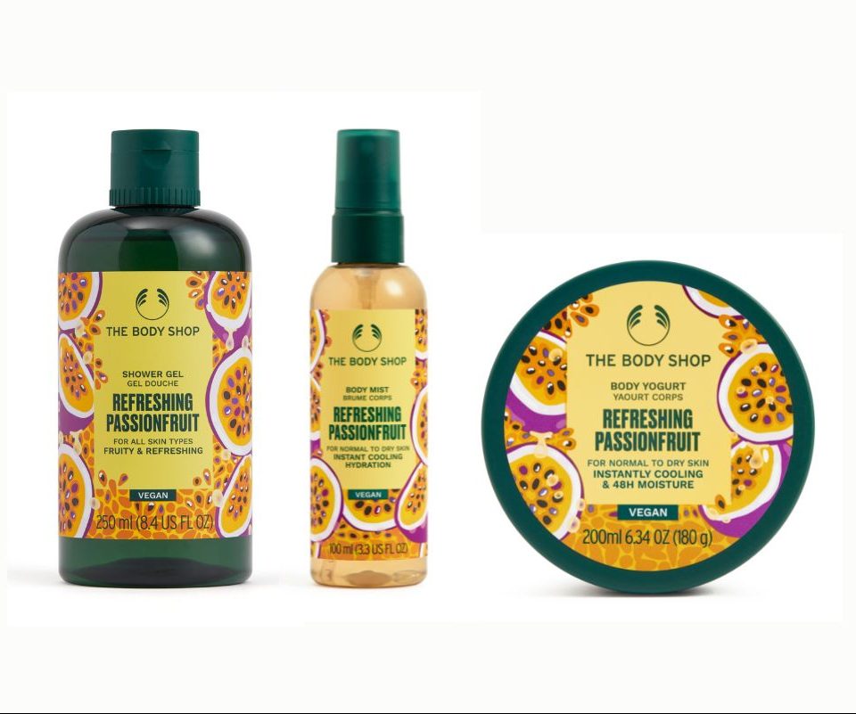 the body shop passionfruit Linha de bodycare Passionfruit The Body Shop