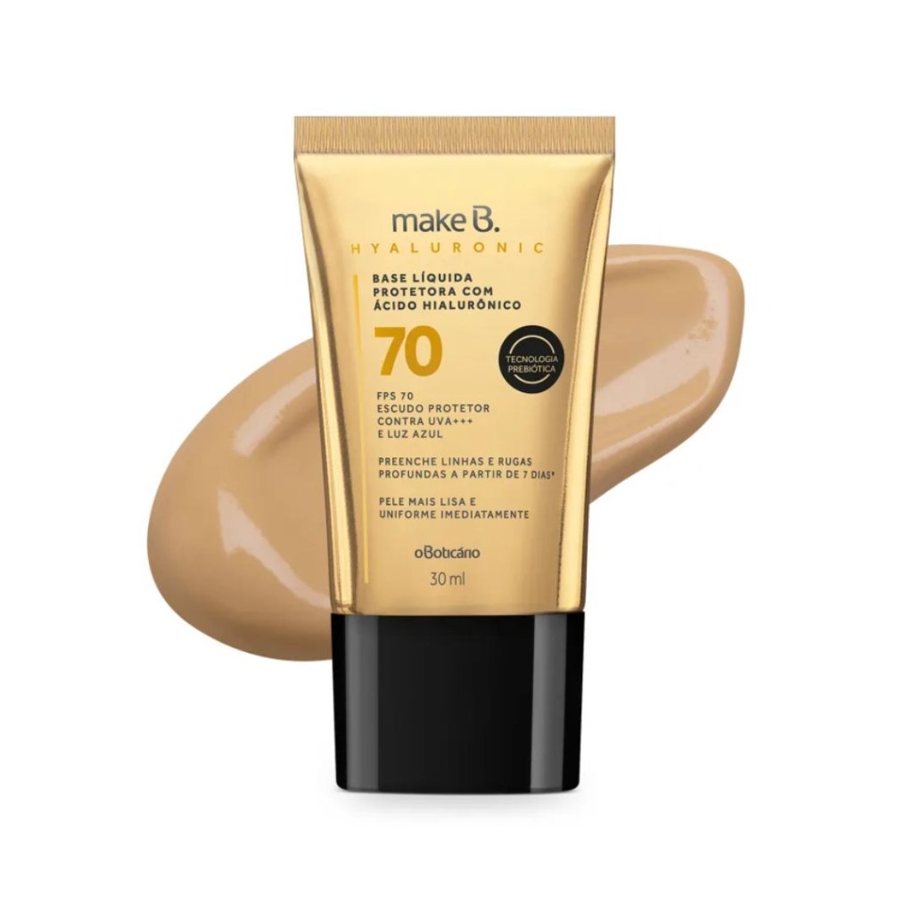 make b hyaluronic base Base Líquida Protetora Make B. Hyaluronic FPS 70