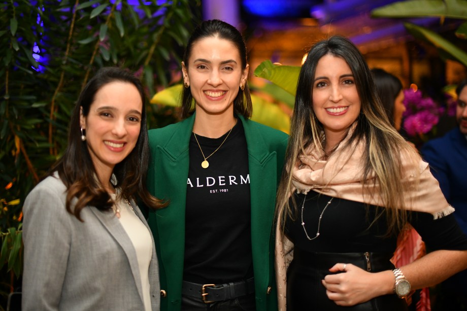 Ellen Sherge, Ligia Cristaldi e Bruna Pessuto, de Galderma