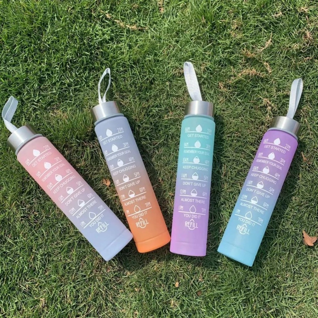 garrafa com frase motivacional 300ml garrafas para corrida de rua