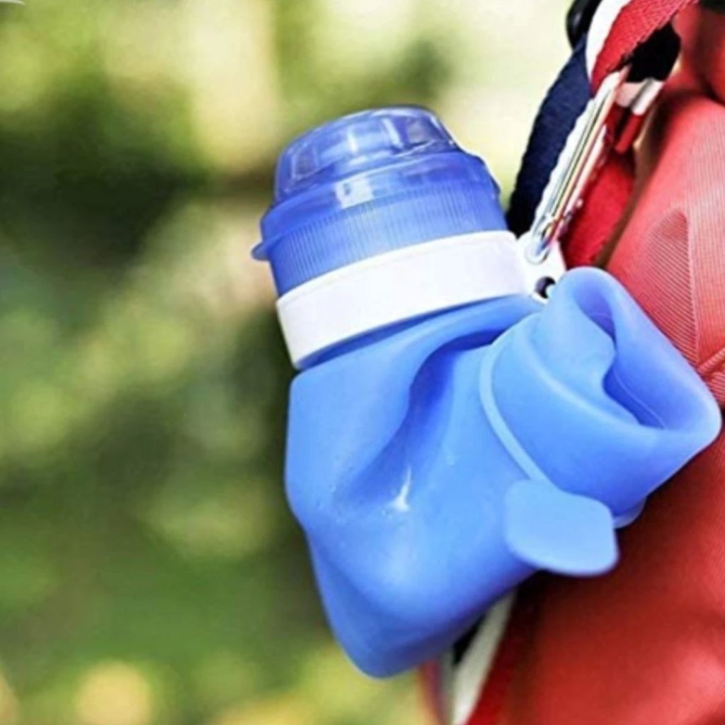 garrafa squeeze dobrável de silicone Garrafa Squeeze Dobrável Em Silicone 600ml