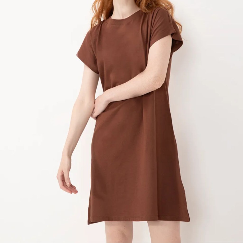 vestido cea Vestido Curto Marrom C&A