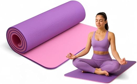Tapete de Yoga Dupla Camada EVA 6mm Antiderrapante Pilates Fitness Ginástica .